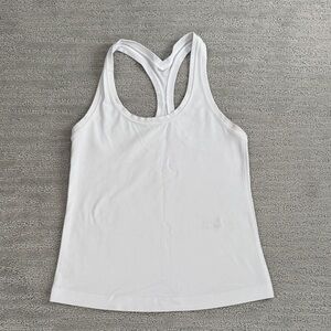 Lululemon Size 4 White Racerback Tank Top